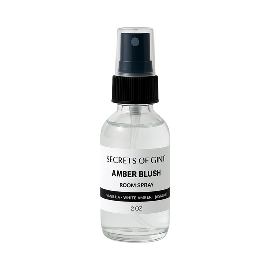 Hamburger blush 2 ounce spray, with notes of white amber, jasmine and vanilla clear spray bottle