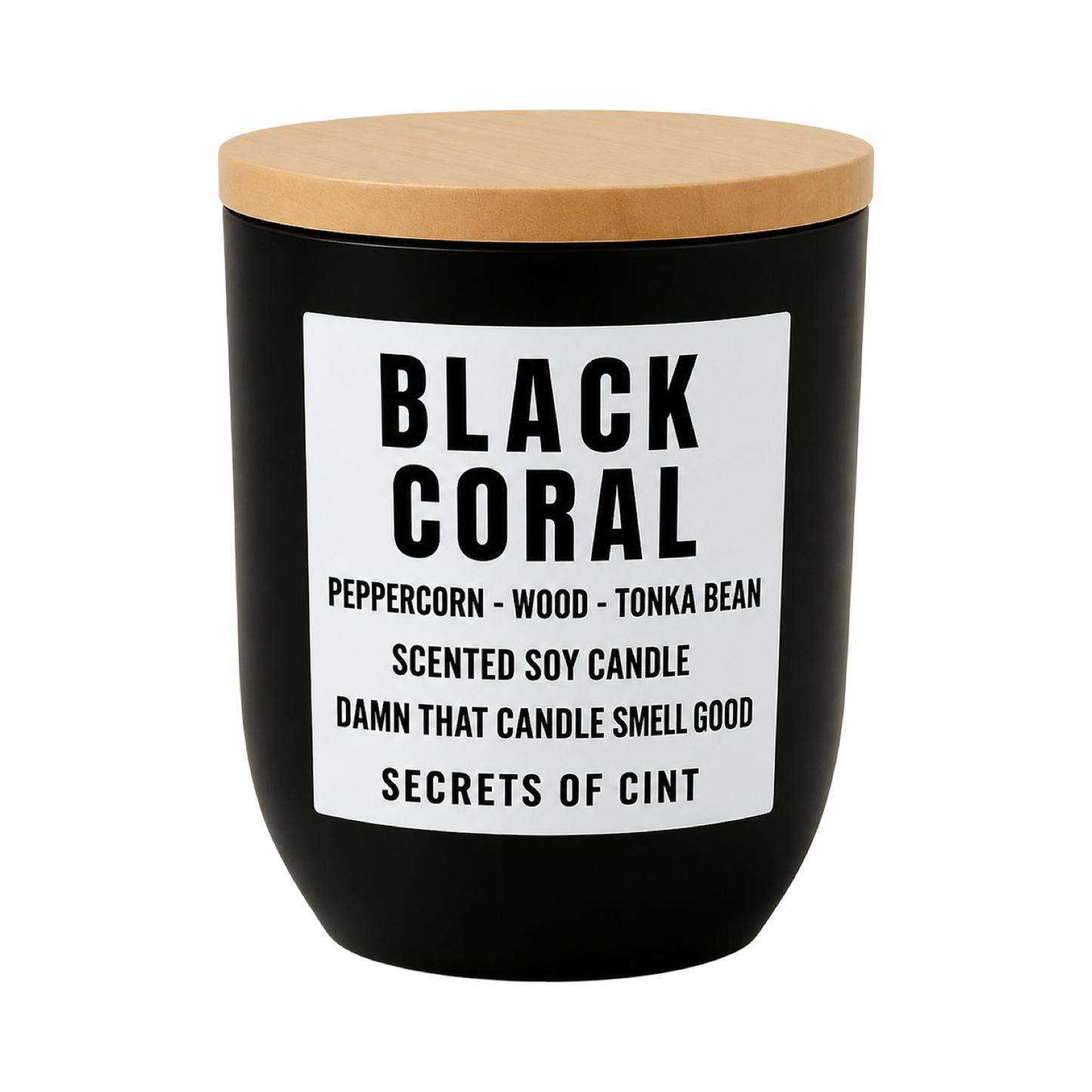 Black Coral is a bold, sophisticated scented soy candle with notes of peppercorn, warm wood, and tonka bean. Rich, smooth, and perfect for creating a cozy, luxurious atmosphere.